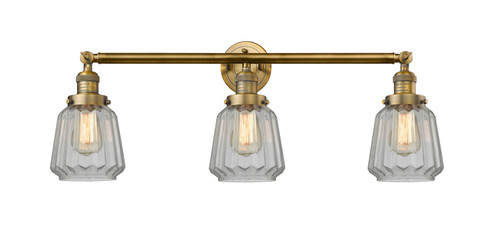 Franklin Restoration Three Light Bath Vanity in Brushed Brass (405|205-BB-G142)