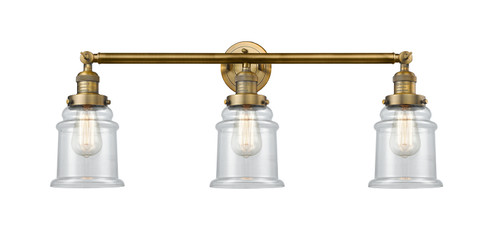 Franklin Restoration Three Light Bath Vanity in Brushed Brass (405|205-BB-G182)