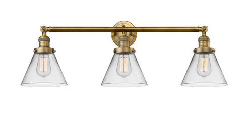 Franklin Restoration Three Light Bath Vanity in Brushed Brass (405|205-BB-G42)