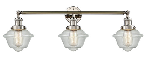 Franklin Restoration Three Light Bath Vanity in Polished Nickel (405|205-PN-G534)