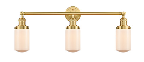 Franklin Restoration Three Light Bath Vanity in Satin Gold (405|205-SG-G311)