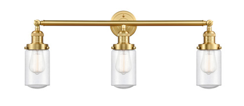 Franklin Restoration Three Light Bath Vanity in Satin Gold (405|205-SG-G314)