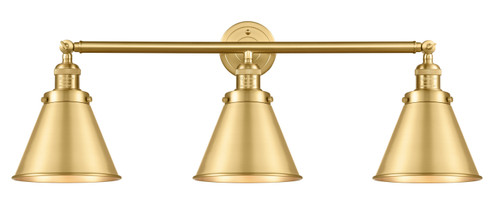 Franklin Restoration Three Light Bath Vanity in Satin Gold (405|205-SG-M13-SG)
