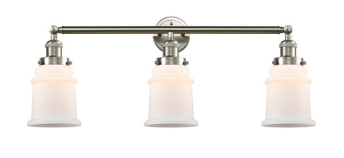 Franklin Restoration Three Light Bath Vanity in Brushed Satin Nickel (405|205-SN-G181)