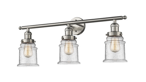 Franklin Restoration Three Light Bath Vanity in Brushed Satin Nickel (405|205-SN-G184)