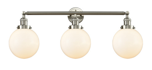 Franklin Restoration Three Light Bath Vanity in Brushed Satin Nickel (405|205-SN-G201-8)