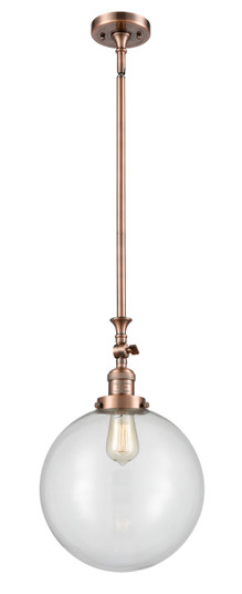 Franklin Restoration One Light Mini Pendant in Antique Copper (405|206-AC-G202-12)
