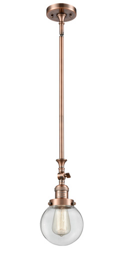 Franklin Restoration One Light Mini Pendant in Antique Copper (405|206-AC-G202-6)