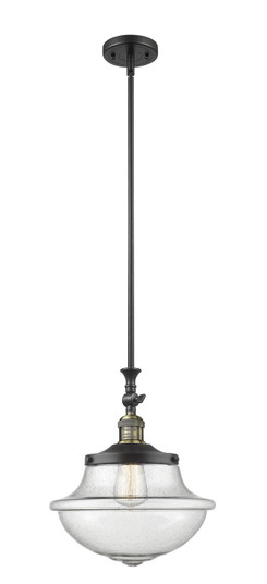 Franklin Restoration One Light Mini Pendant in Black Antique Brass (405|206-BAB-G544)