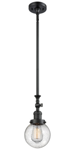 Franklin Restoration One Light Mini Pendant in Matte Black (405|206-BK-G204-6)
