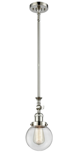 Franklin Restoration One Light Mini Pendant in Polished Nickel (405|206-PN-G202-6)