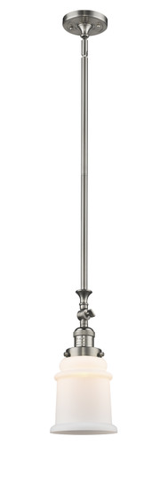 Franklin Restoration One Light Mini Pendant in Brushed Satin Nickel (405|206-SN-G181)