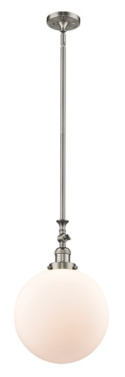 Franklin Restoration One Light Mini Pendant in Brushed Satin Nickel (405|206-SN-G201-12)