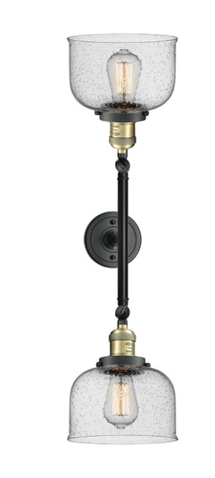 Franklin Restoration Two Light Bath Vanity in Black Antique Brass (405|208L-BAB-G74)
