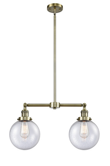 Franklin Restoration LED Island Pendant in Antique Brass (405|209-AB-G204-8-LED)
