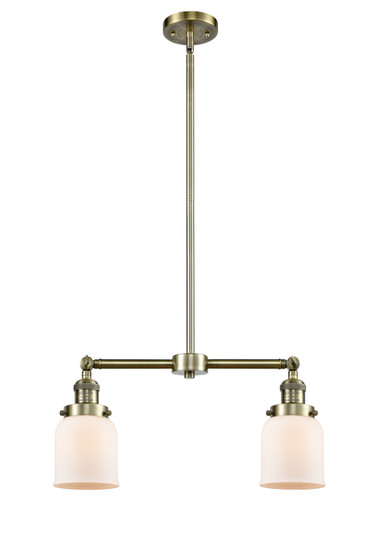 Franklin Restoration Two Light Island Pendant in Antique Brass (405|209-AB-G51)