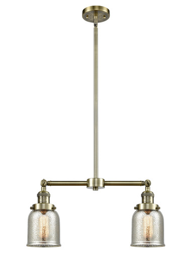 Franklin Restoration Two Light Island Pendant in Antique Brass (405|209-AB-G58)