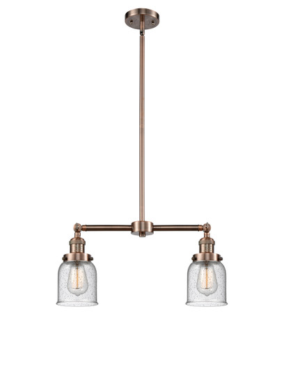 Franklin Restoration Two Light Island Pendant in Antique Copper (405|209-AC-G54)