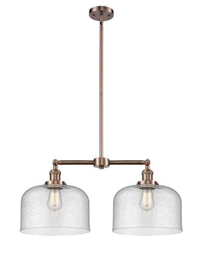 Franklin Restoration Two Light Island Pendant in Antique Copper (405|209-AC-G74-L)