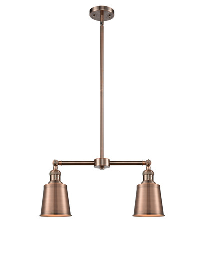 Franklin Restoration Two Light Island Pendant in Antique Copper (405|209-AC-M9-AC)