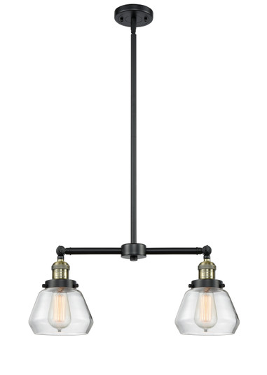 Franklin Restoration Two Light Island Pendant in Black Antique Brass (405|209-BAB-G172)