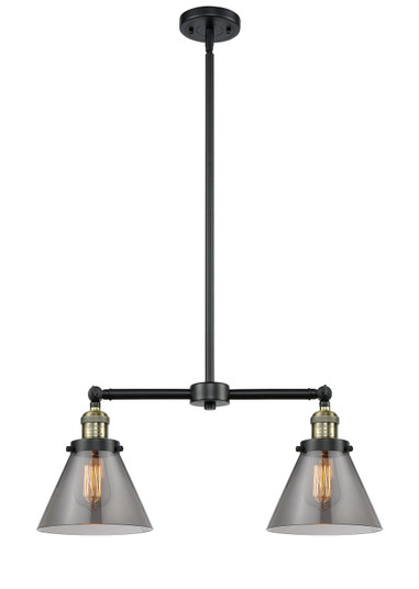 Franklin Restoration Two Light Island Pendant in Black Antique Brass (405|209-BAB-G43) Franklin Restoration Two Light Island Pendant in Black Antique Brass (405|209-BAB-G43)