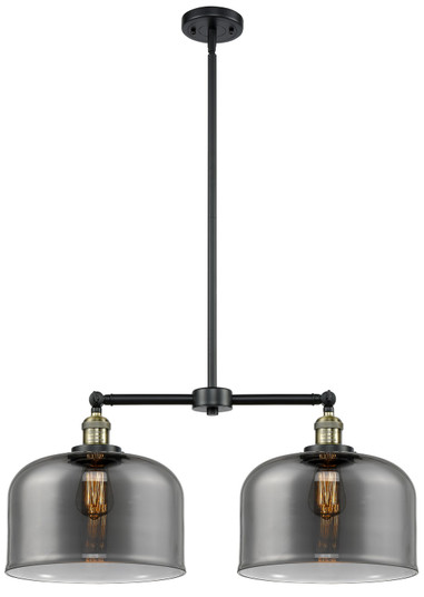 Franklin Restoration Two Light Island Pendant in Black Antique Brass (405|209-BAB-G73-L)