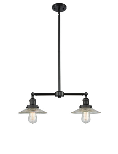 Franklin Restoration Two Light Island Pendant in Matte Black (405|209-BK-G2)