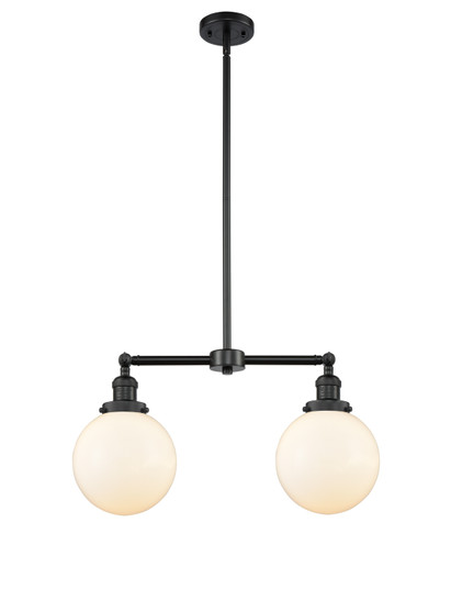 Franklin Restoration LED Island Pendant in Matte Black (405|209-BK-G201-8-LED)