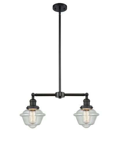 Franklin Restoration Two Light Island Pendant in Matte Black (405|209-BK-G534)