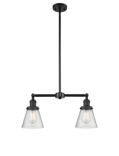 Franklin Restoration Two Light Island Pendant in Matte Black (405|209-BK-G64)