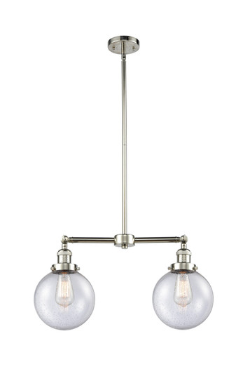 Franklin Restoration LED Island Pendant in Polished Nickel (405|209-PN-G204-8-LED)
