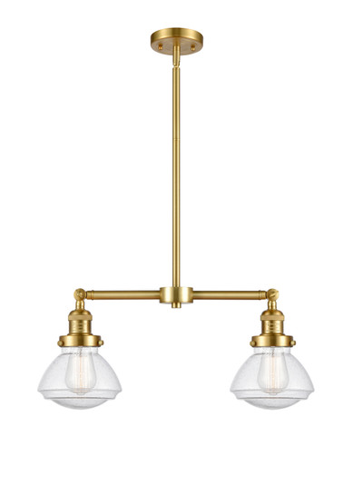 Franklin Restoration LED Island Pendant in Satin Gold (405|209-SG-G324-LED)