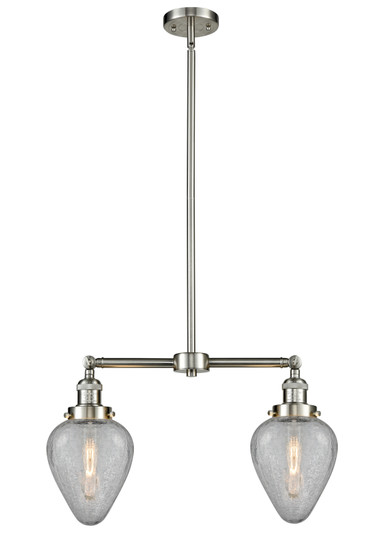 Franklin Restoration Two Light Island Pendant in Brushed Satin Nickel (405|209-SN-G165)