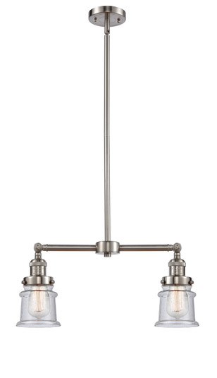 Franklin Restoration Two Light Island Pendant in Brushed Satin Nickel (405|209-SN-G184S)