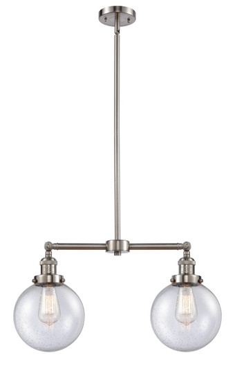 Franklin Restoration LED Island Pendant in Brushed Satin Nickel (405|209-SN-G204-8-LED)