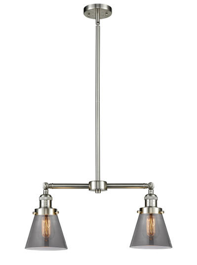 Franklin Restoration Two Light Island Pendant in Brushed Satin Nickel (405|209-SN-G63) Franklin Restoration Two Light Island Pendant in Brushed Satin Nickel (405|209-SN-G63)