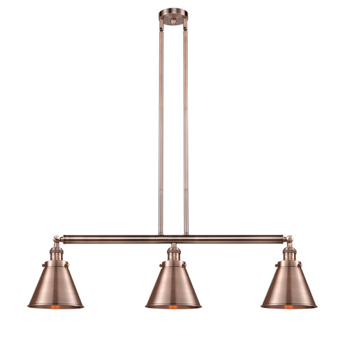 Franklin Restoration Three Light Island Pendant in Antique Copper (405|213-AC-M13-AC)