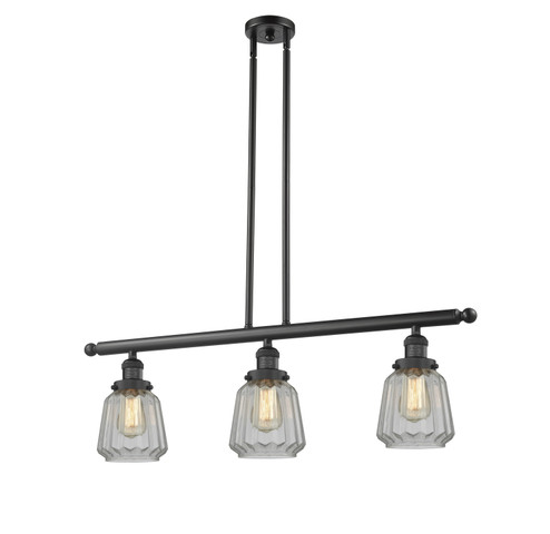 Franklin Restoration LED Island Pendant in Matte Black (405|213-BK-G142-LED)