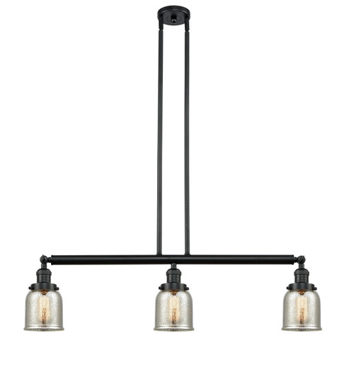 Franklin Restoration Three Light Island Pendant in Matte Black (405|213-BK-G58)