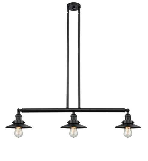 Franklin Restoration LED Island Pendant in Matte Black (405|213-BK-M6-LED)
