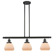 Franklin Restoration Three Light Island Pendant in Oil Rubbed Bronze (405|213-OB-G171)