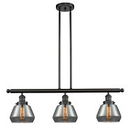 Franklin Restoration Three Light Island Pendant in Oil Rubbed Bronze (405|213-OB-G173)