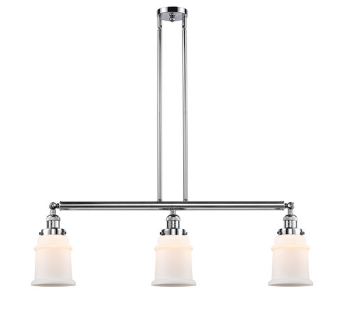 Franklin Restoration Three Light Island Pendant in Polished Chrome (405|213-PC-G181)