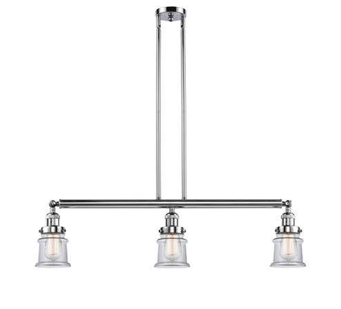 Franklin Restoration Three Light Island Pendant in Polished Chrome (405|213-PC-G182S)