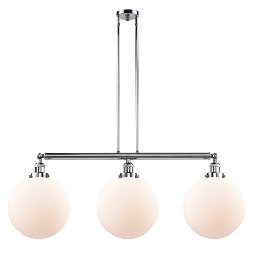 Franklin Restoration Three Light Island Pendant in Polished Chrome (405|213-PC-G201-12)