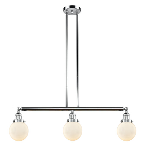 Franklin Restoration Three Light Island Pendant in Polished Chrome (405|213-PC-G201-6)