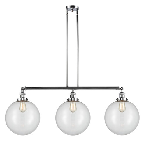 Franklin Restoration Three Light Island Pendant in Polished Chrome (405|213-PC-G202-12)