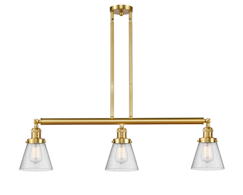 Franklin Restoration LED Island Pendant in Satin Gold (405|213-SG-G64-LED)