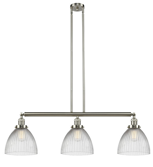 Franklin Restoration Three Light Island Pendant in Brushed Satin Nickel (405|213-SN-G222)